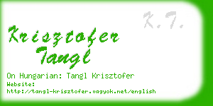 krisztofer tangl business card